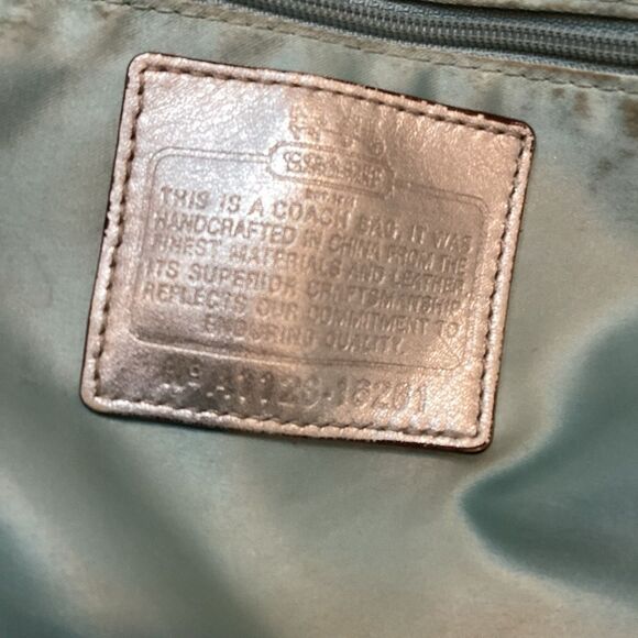 Coach Bag Purse Handbag Leather Madison Sophia Metallic Satchel Shoulder Bag HTF - Picture 14 of 15